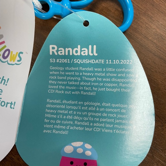 NWT 3” Randall Squishmallow clip - Picture 3 of 3